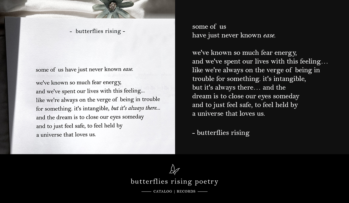 some of us have just never known ease. we've known so much fear energy, and we've spent our lives with this feeling