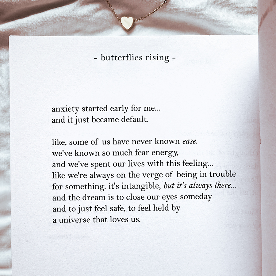 some of us have never known ease. we've known so much fear energy, and we've spent our lives with this feeling