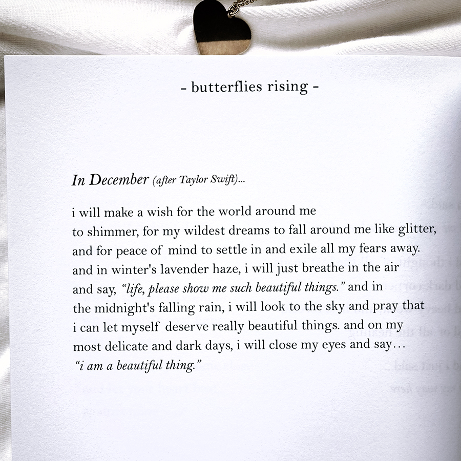 for my wildest dreams to fall around me like glitter, and for peace of mind to settle in and exile all my fears away