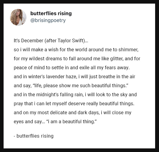 In December… i will make a wish for the world around me to shimmer