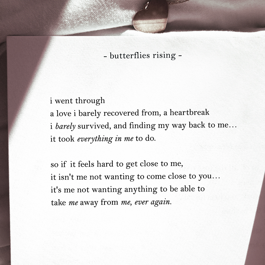 i went through a love i barely recovered from, a heartbreak i barely survived