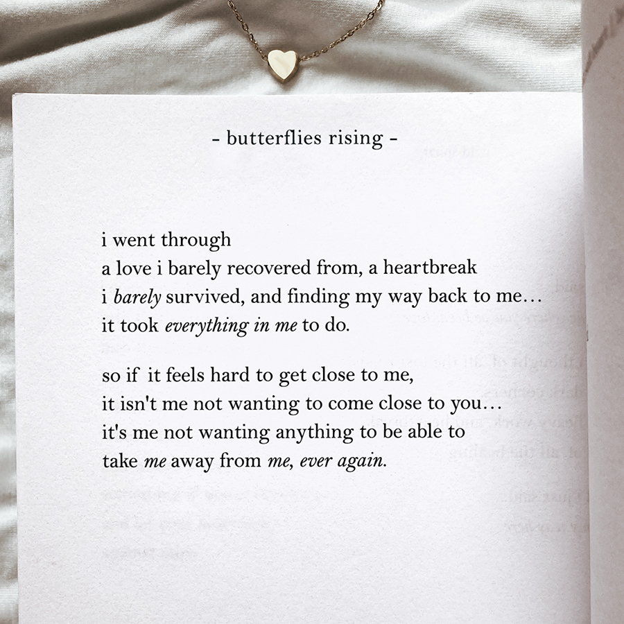 i went through a love i barely recovered from, a heartbreak i barely survived
