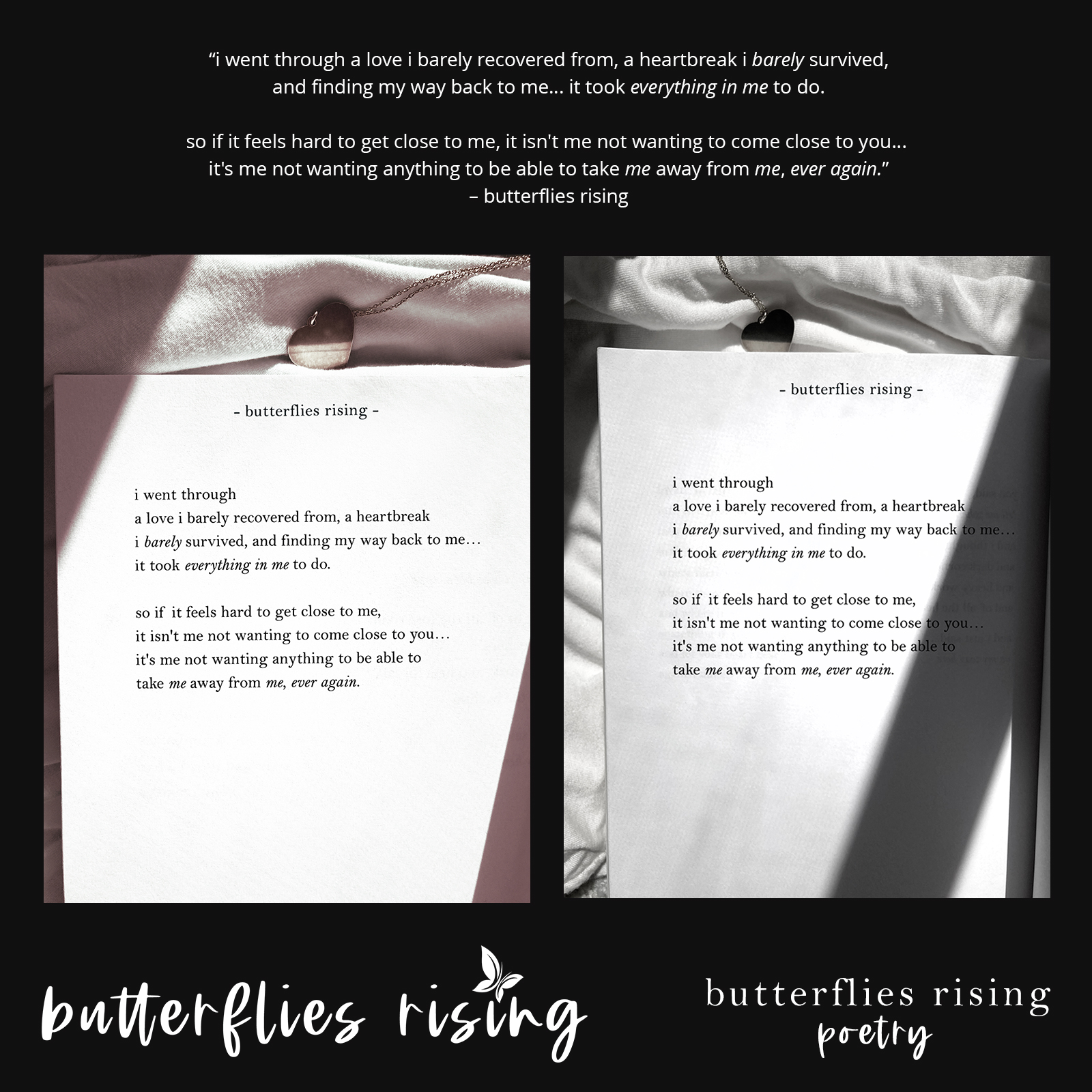 i went through a love i barely recovered from, a heartbreak i barely survived