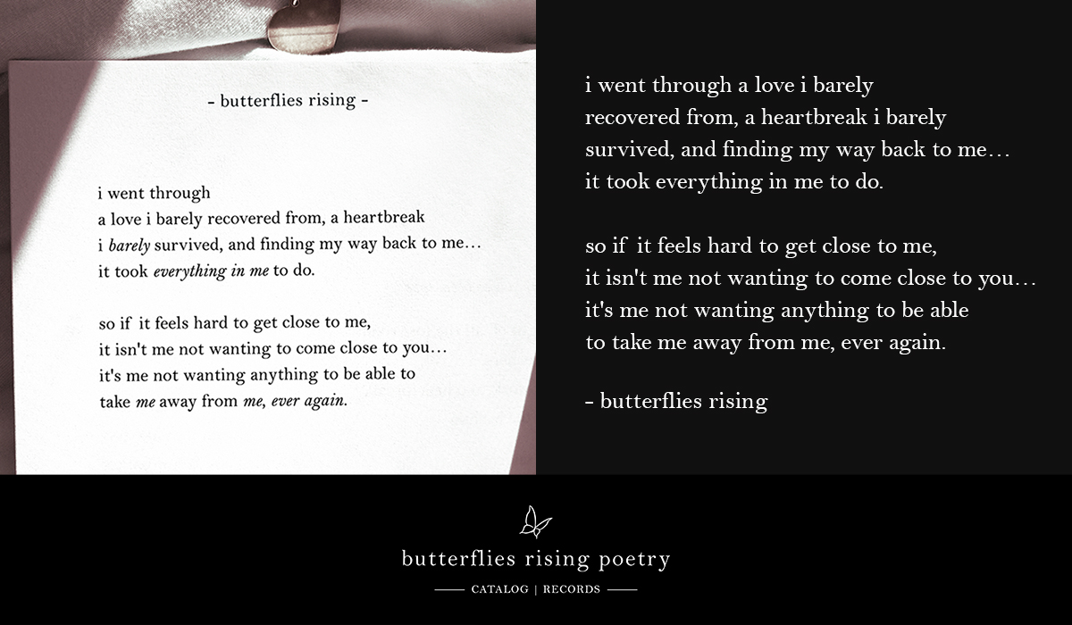 i went through a love i barely recovered from, a heartbreak i barely survived