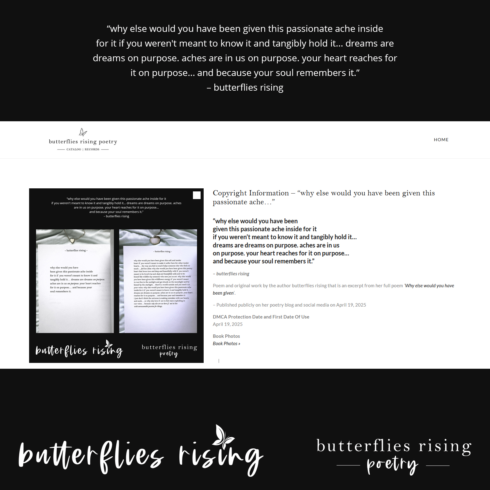 why else would you have been given this passionate ache inside for it