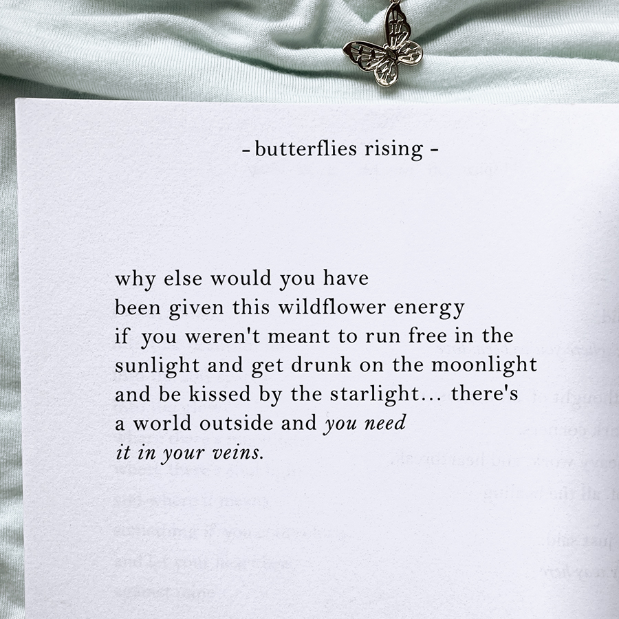 why else would you have been given this wildflower energy if you weren't meant to run free in the sunlight