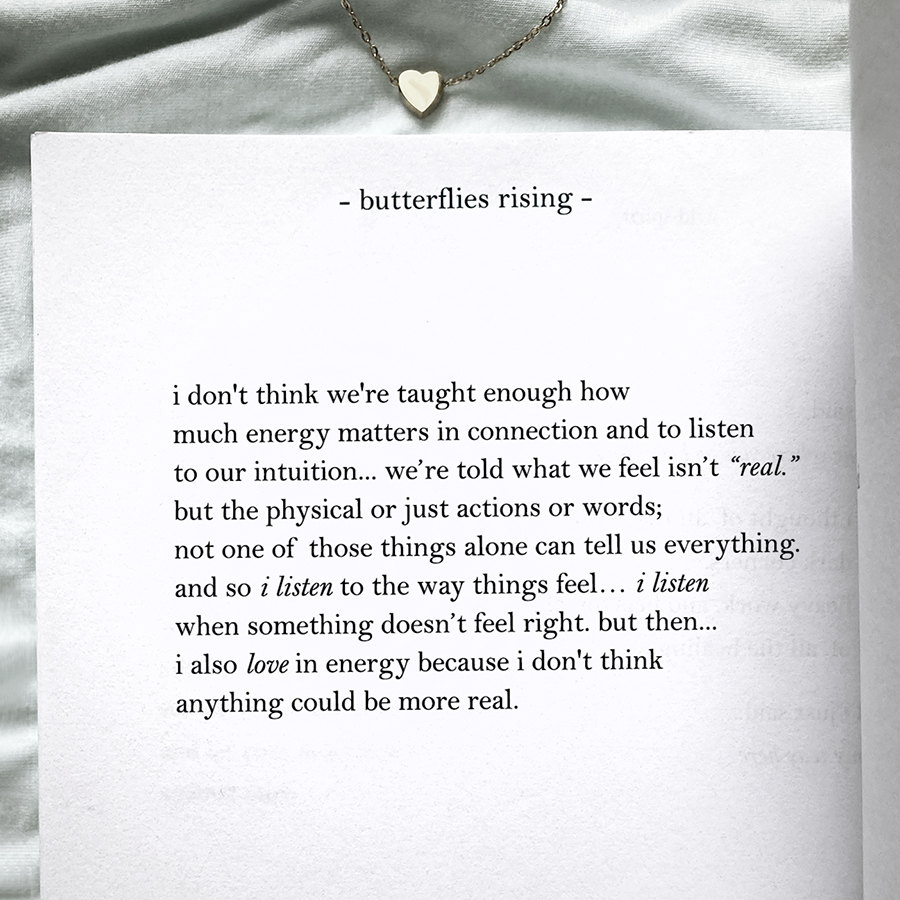 i don't think we're taught enough how much energy matters in connection