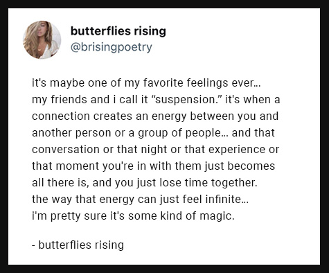 it’s maybe one of my favorite feelings ever… my friends and i call it suspension
