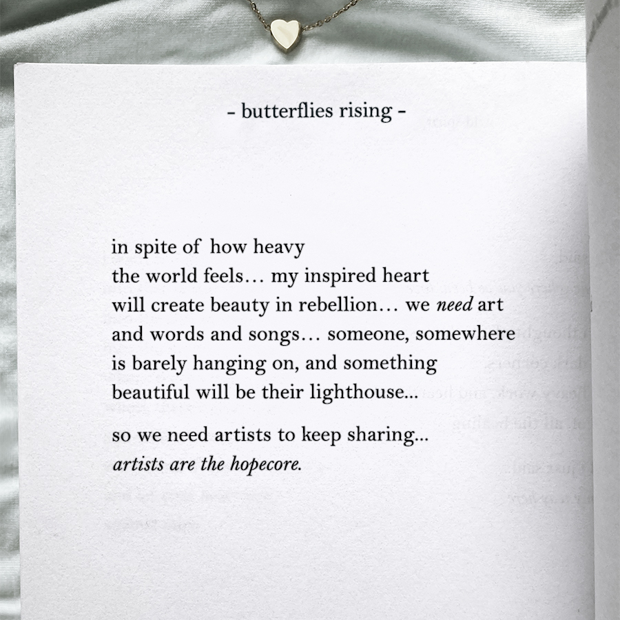 we need artists to keep sharing... artists are the hopecore