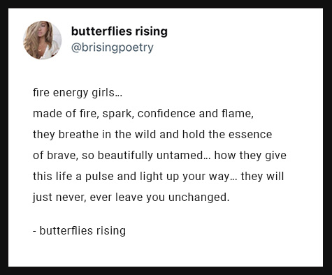 fire energy girls… made of fire, spark, confidence and flame, they breathe in the wild