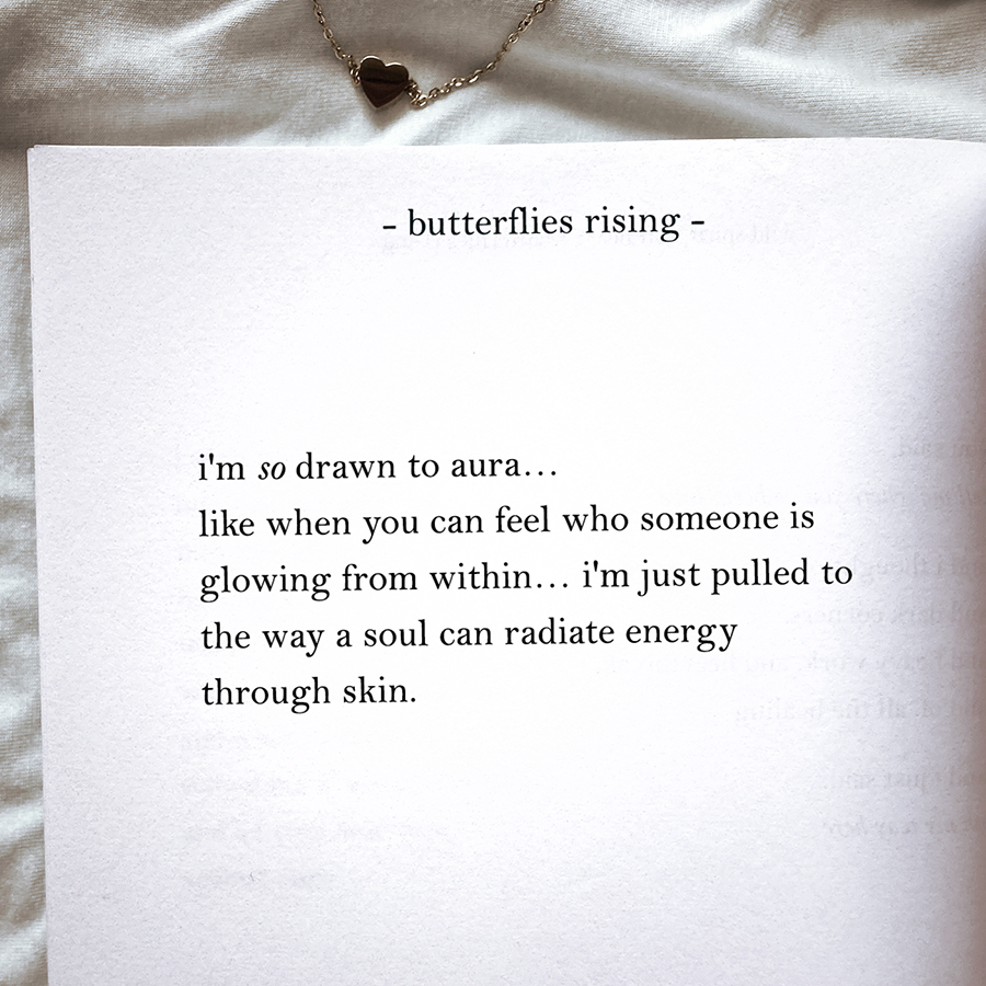 i'm so drawn to aura... like when you can feel who someone is glowing from within