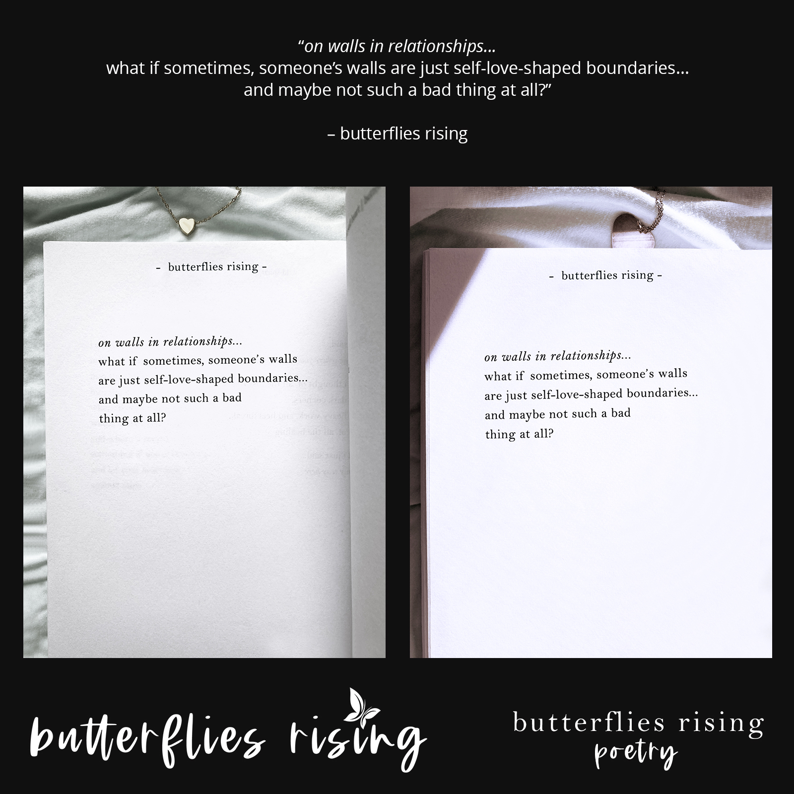 on walls in relationships... what if sometimes, someone’s walls are just self-love-shaped boundaries