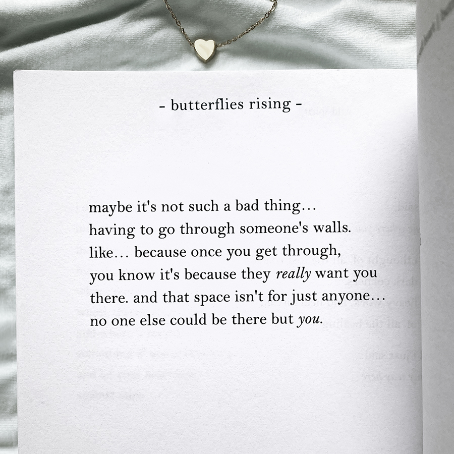 maybe it's not such a bad thing… having to go through someone's walls