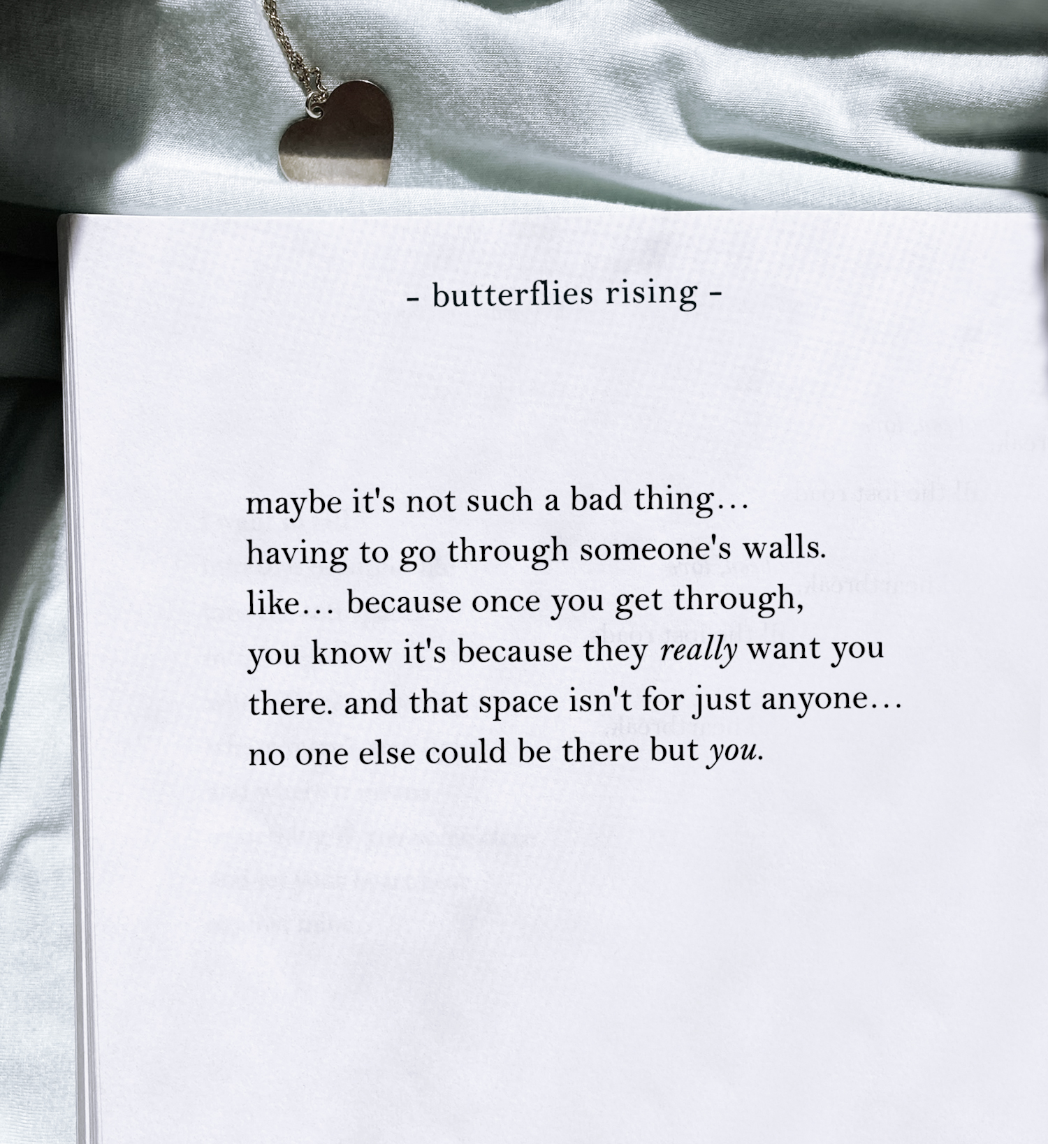 maybe it's not such a bad thing… having to go through someone's walls