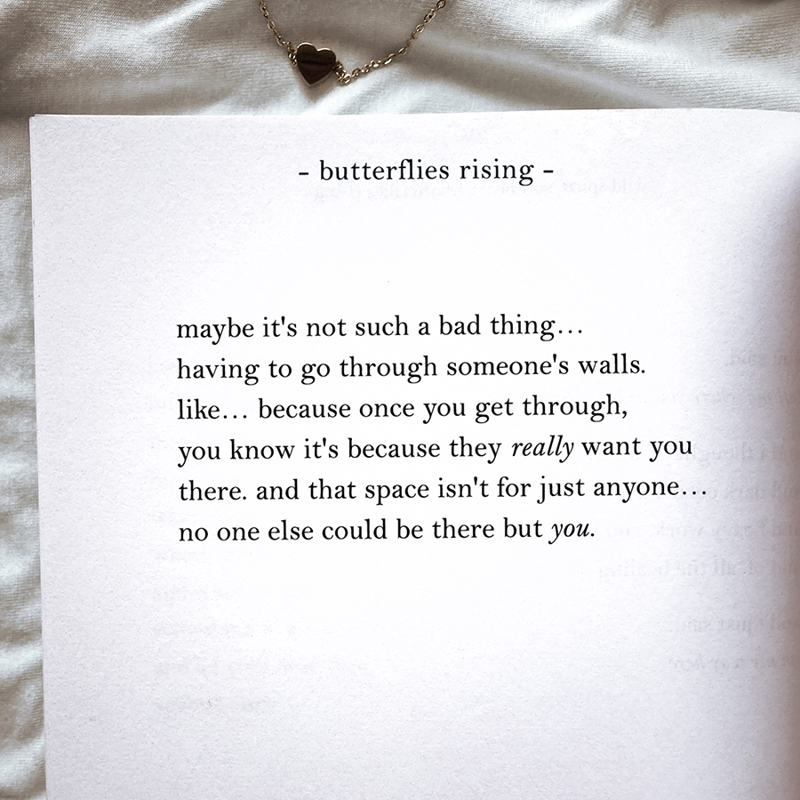 maybe it's not such a bad thing… having to go through someone's walls