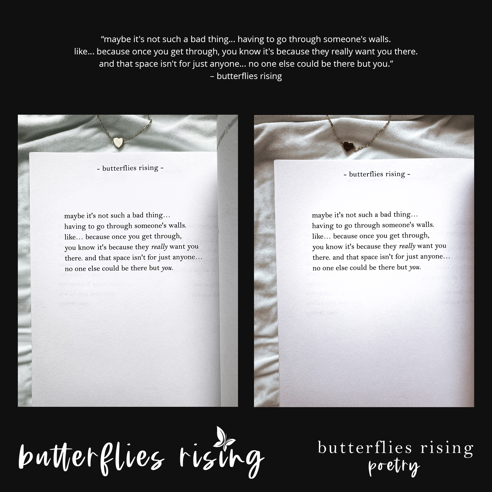 maybe it's not such a bad thing... having to go through someone's walls. like... because once you get through