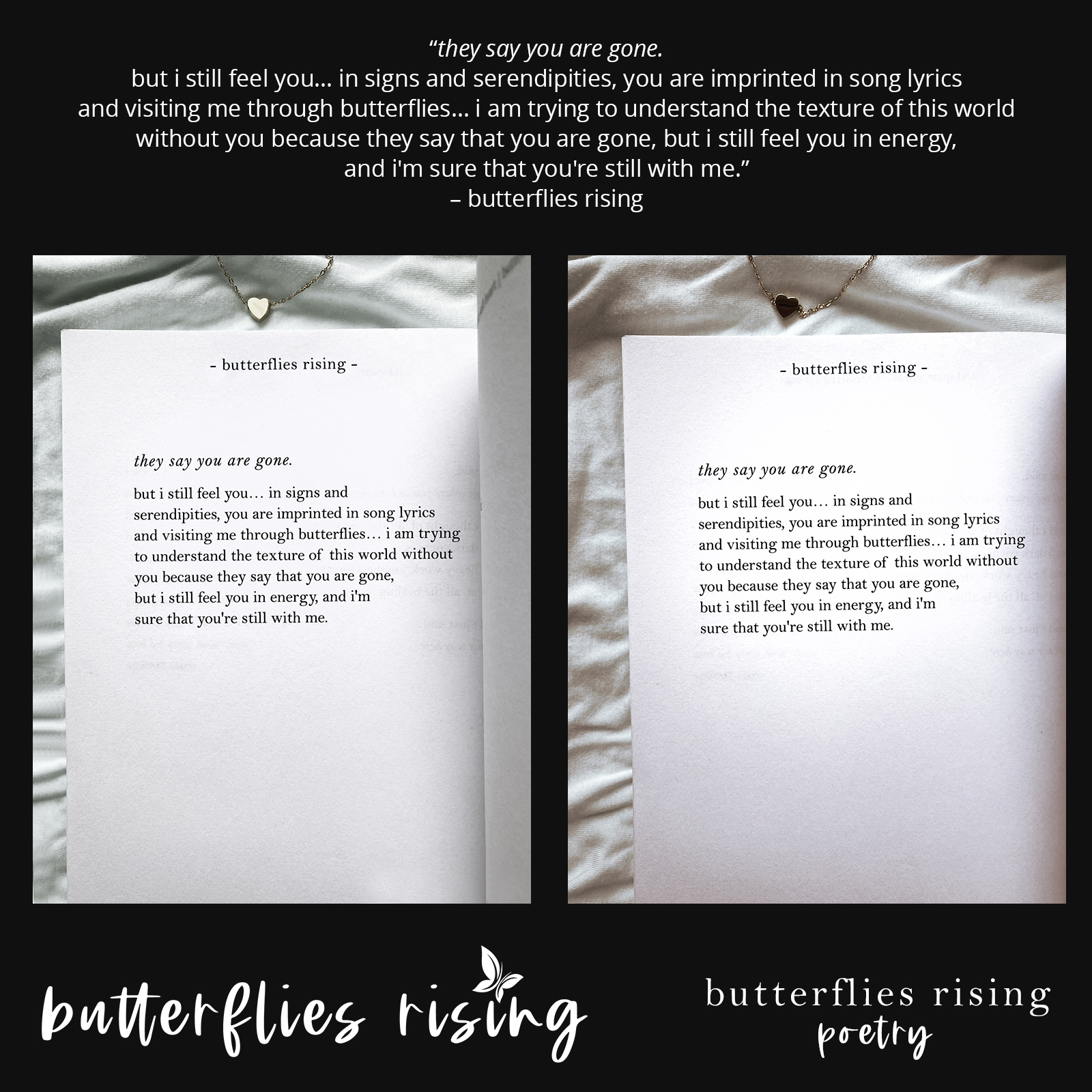 hey say you are gone. but i still feel you… in signs and serendipities