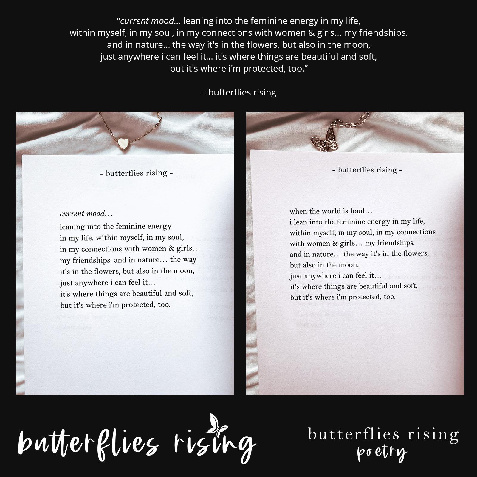 current mood… leaning into the feminine energy in my life, within myself, in my soul, in my connections