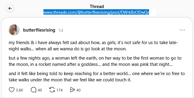 my friends & i have always felt sad about how, as girls, it's not safe for us to take late-night walks