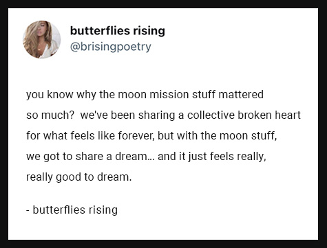 you know why the moon mission stuff mattered so much