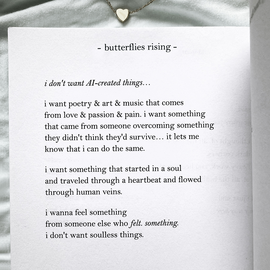 i want something that started in a soul and traveled through a heartbeat and flowed through human veins