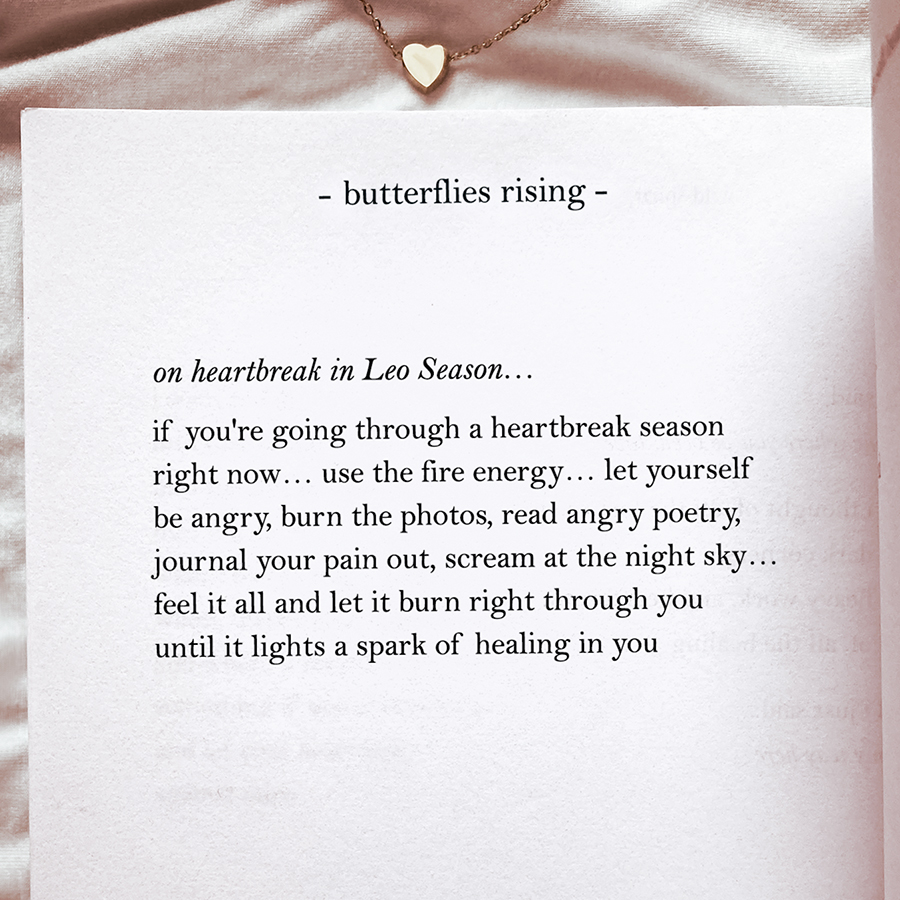 on heartbreak in Leo Season… if you're going through a heartbreak season right now